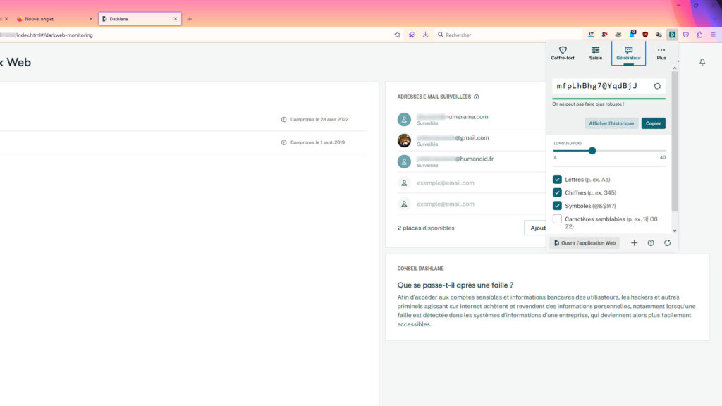 générateur mot de passe dashlane
