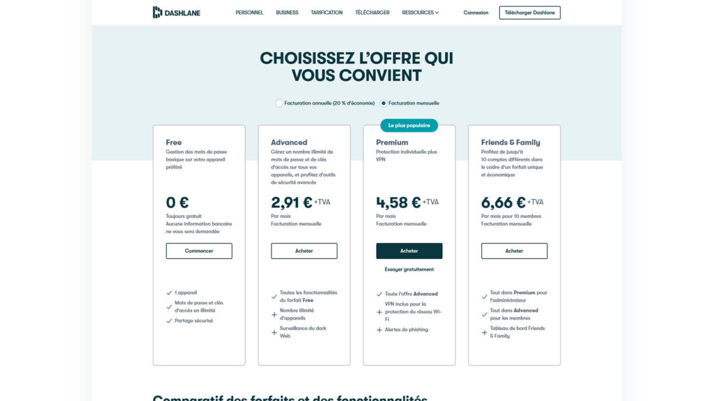 abonnement dashlane