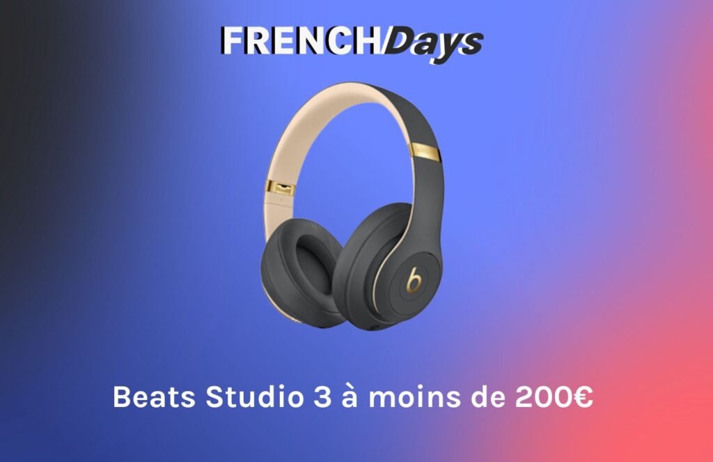 Casque audio Beats Studio 3 couleur gris ombre   // Source : montage Numerama