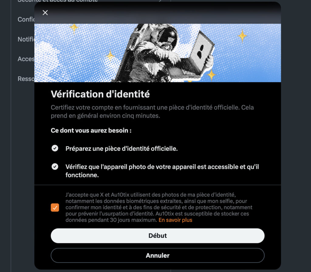 Le nouveau réglage « Vérification d'identité » de X.