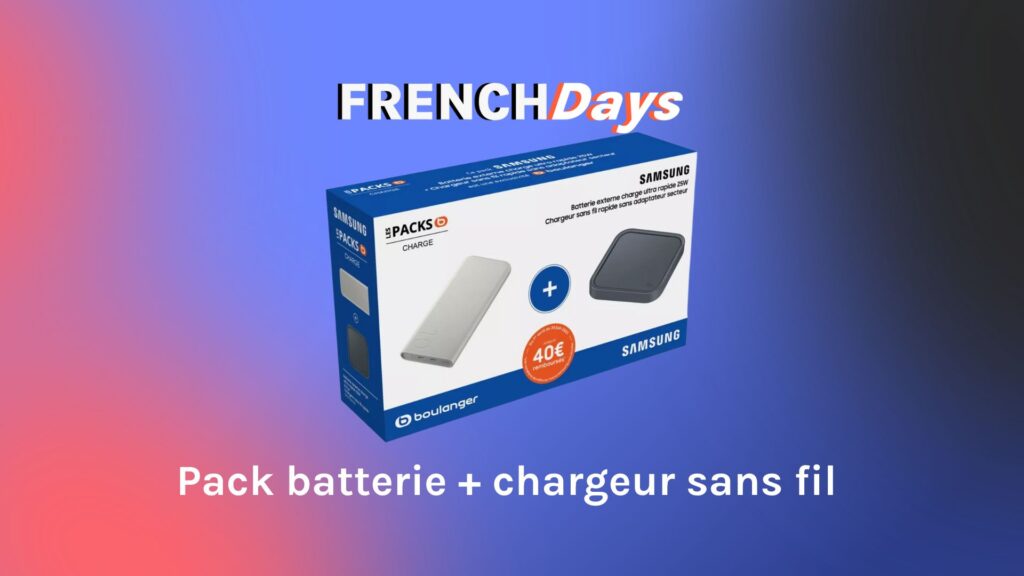 Le pack Samsung chez Boulanger bénéficie d'une ODR de 40 € pendant les French Days // Source : montage Numerama