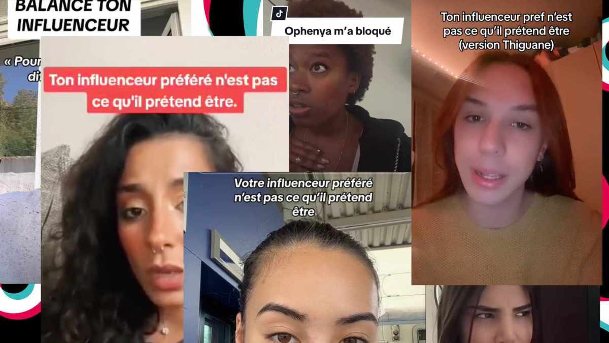 La tendance "ton influenceur préféré n'est pas celui qu'il prétend être » sur TikTok // Source : Montage Numerama 