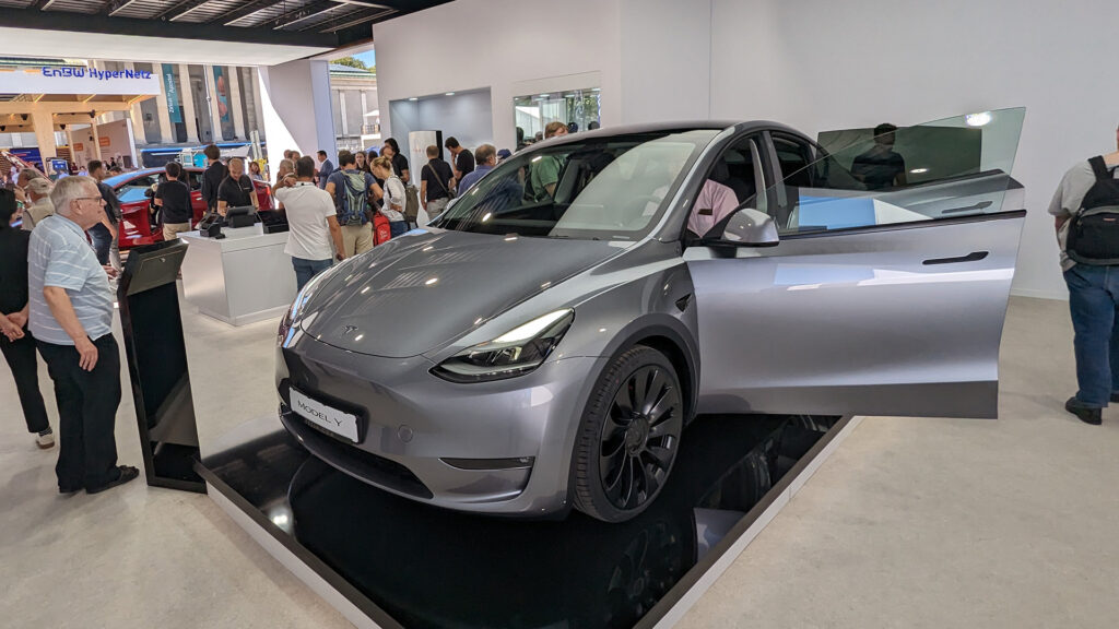 Tesla Model Y au salon IAA 2023 // Source : Raphaelle Baut