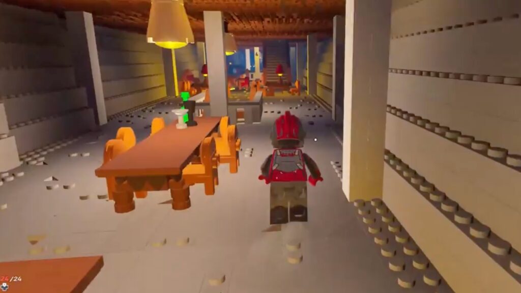 Un incroyable navire de guerre dans Lego Fortnite // Source : Reddit