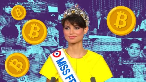 L'image d'Èves Gilles, Miss France 2024, est détournée pour promouvoir une arnaque crypto  // Source : Montage Numerama