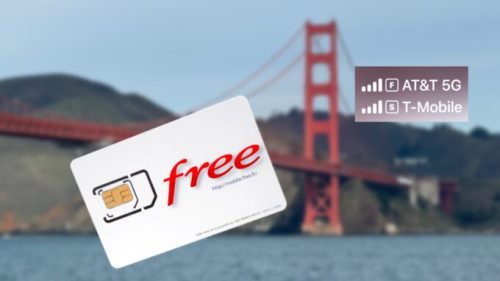 Une carte Free Mobile à San Francisco. // Source : Numerama