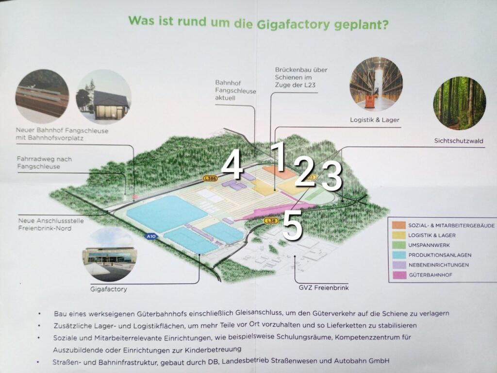 Projet Tesla d'extension sur le site de Grunheite // Source :  Gigafactory Berlin News sur X 