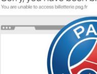 Le blocage sur le site du PSG. // Source : Numerama