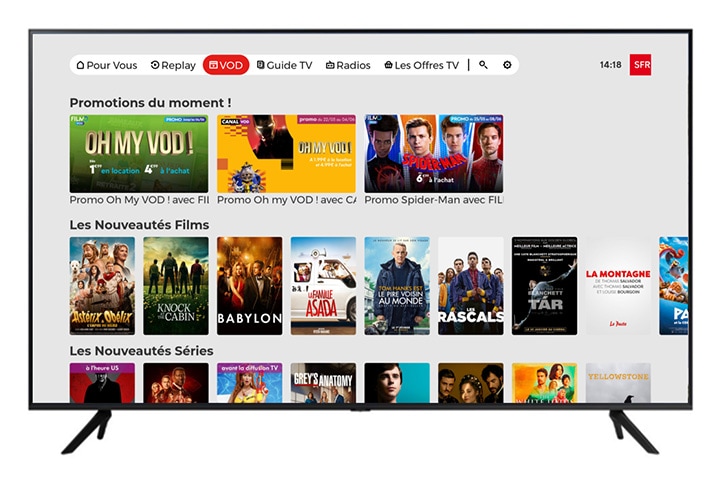 L'application SFR TV chez Samsung. // Source : Samsung