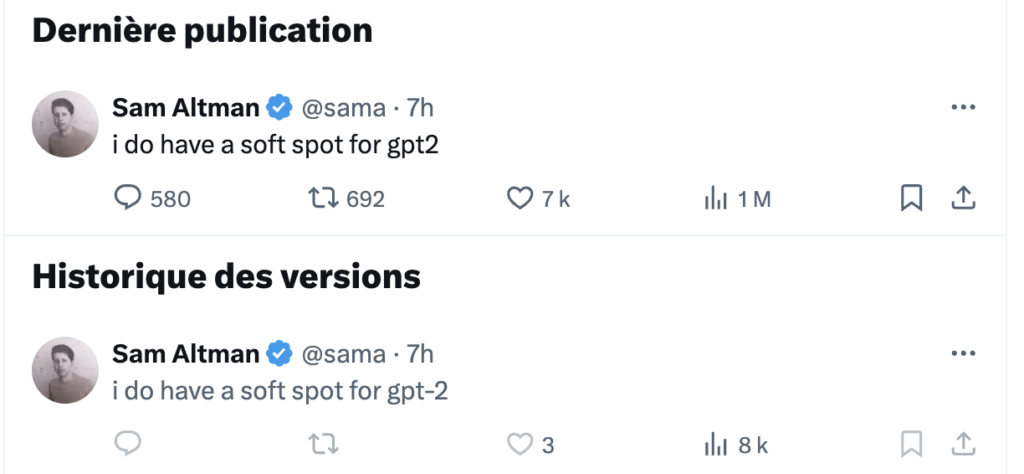 Dans un tweet, Sam Altman entretient la rumeur gpt2. Il a volontairement supprimé le tiret pour aiguiser les soupçons.