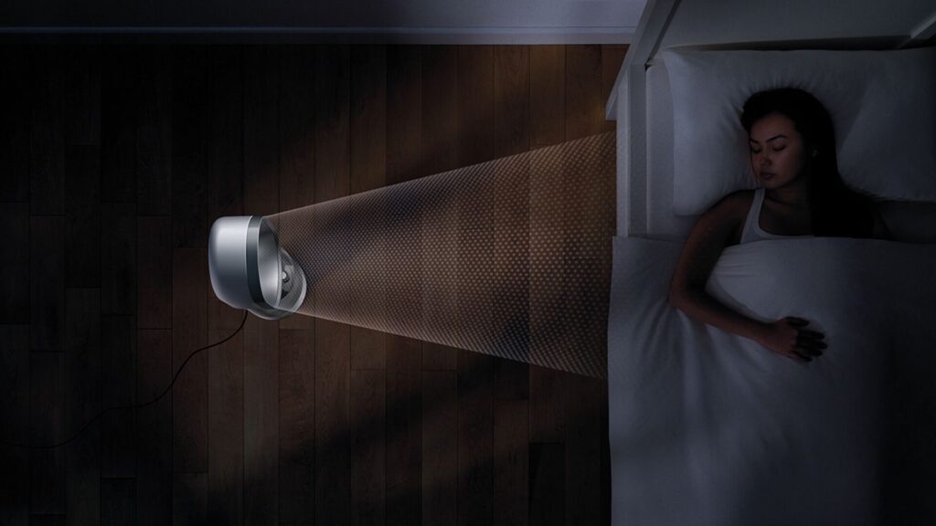 LE Dyson AM10 peut servir la nuit dans une chambre // Source : Dyson