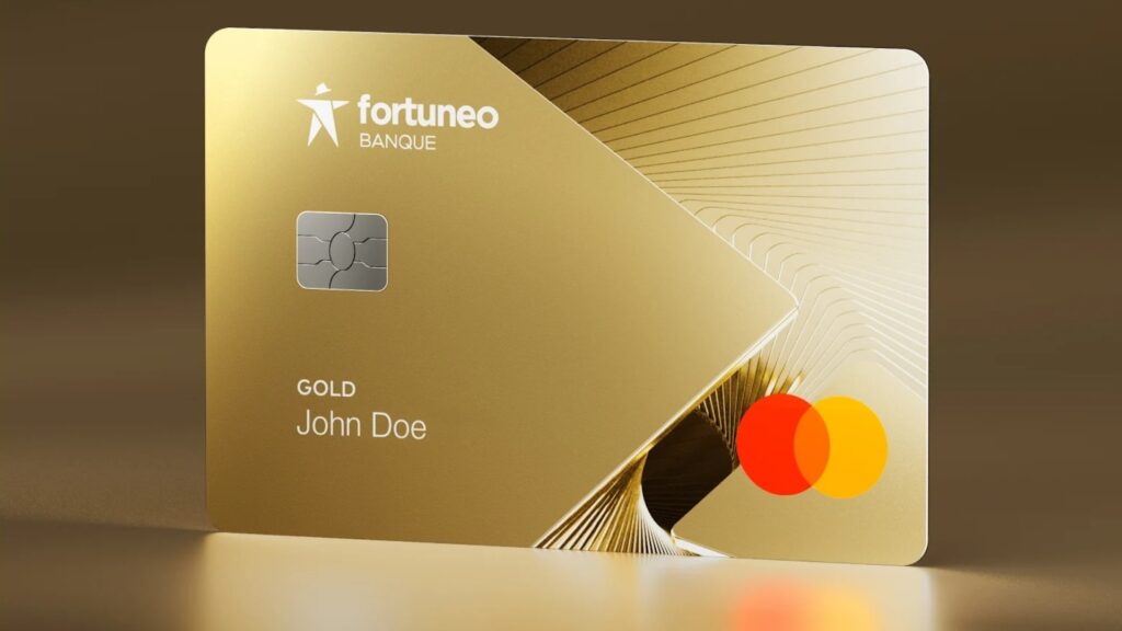 La carte Fortuneo Gold CB Mastercard // Source : Fortuneo