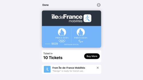 L’interface du passe Navigo dans Apple Wallet. // Source : Capture Numerama