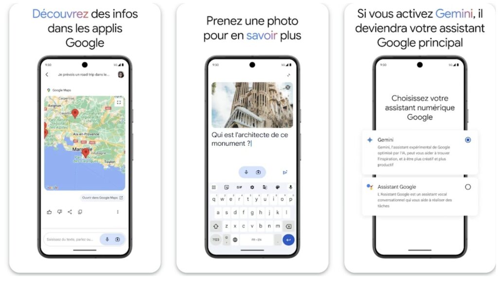 Gemini sur le Play Store. // Source : Google