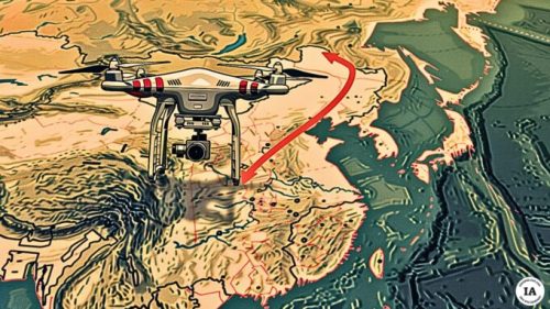 Des équipements anti drones passent par la Chine pour arriver en Russie. // Source : Numerama avec Midjourney