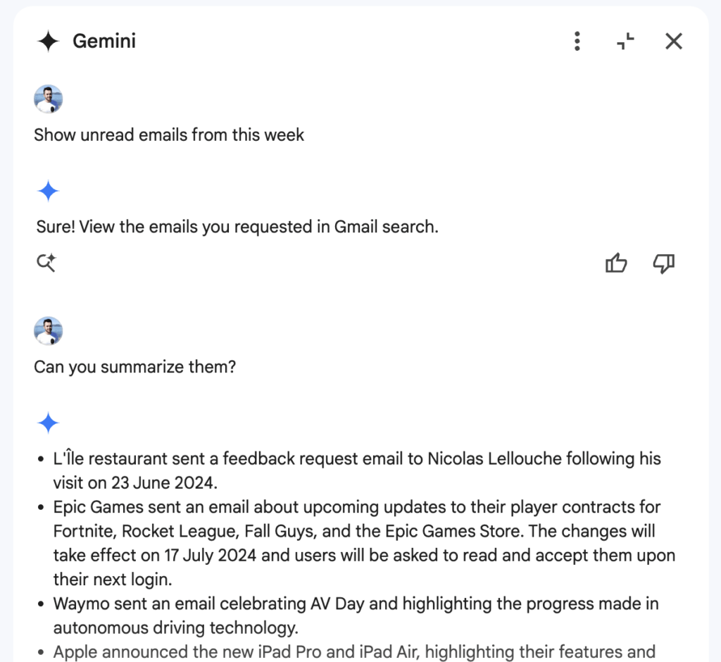 Des résumés avec Gemini, ou comment gagner du temps ?