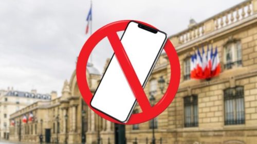 L'Élysée voudrait interdire les smartphones pour les plus jeunes. // Source : Deposit / Élysée