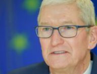 Tim Cook, le patron d'Apple, lors d'une visite à la Commission européenne. // Source : EC - Audiovisual Service