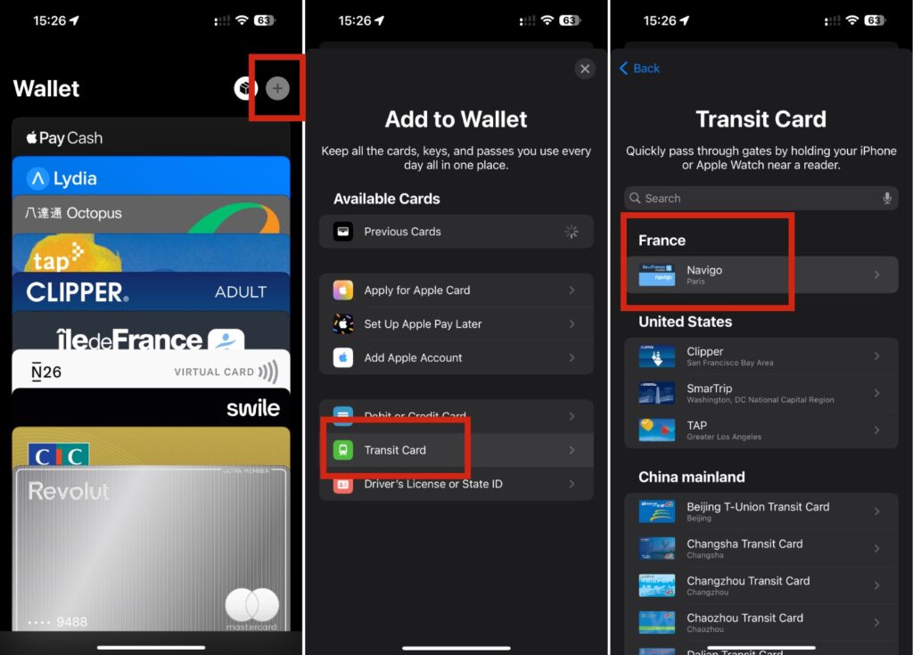 How to create a Navigo pass on your iPhone, using Apple Wallet?