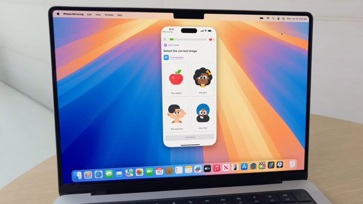 La fonction iPhone Mirroring de macOS Sequoia // Source : Capture d'écran Numerama