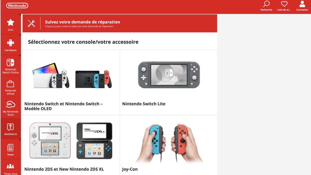 Plus de SAV pour la Wii U en France // Source : Capture d'écran