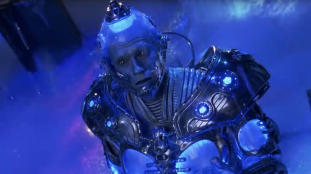 Arnold Schwarzenegger en Mister Freeze dans le film Batman et Robin // Source : Capture YouTube