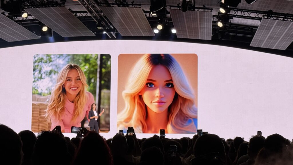 Sydney Sweeney à la conférence Samsung.