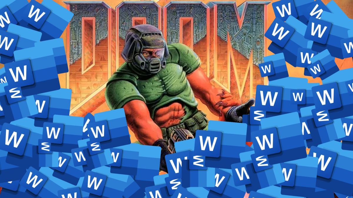 « Doom » s'invite jusque dans Word // Source : Montage Numerama