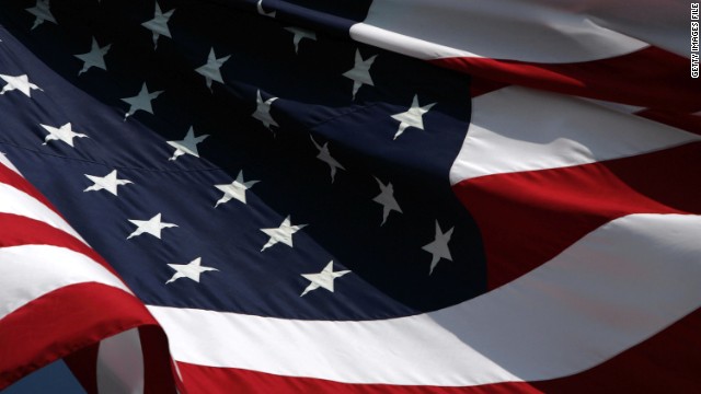 The American Flag waves before a game between the Mississippi State Bulldogs and the Tulane Green Wave on September 17, 2005 at Independence Stadium in Shreveport