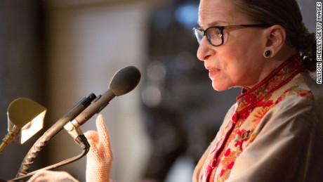 U.S. Supreme Court Justice Ruth Bader Ginsburg speaks at an annual Women&#39;s History Month reception hosted by Pelosi in the U.S. capitol building on Capitol Hill in Washington, D.C.  This year&#39;s event honored the women Justices of the U.S. Supreme Court: Associate Justices Ruth Bader Ginsburg, Sonia Sotomayor, and Elena Kagan. 