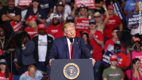 U.S. President Donald Trump speaks at  a campaign rally at the BOK Center, June 20, 2020 in Tulsa, Oklahoma.