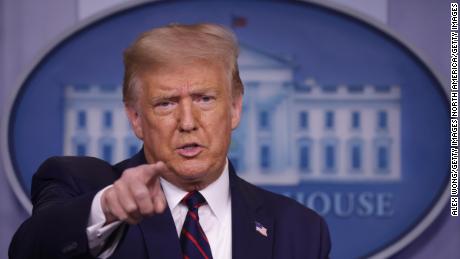 WASHINGTON, DC - JULY 30:  U.S. President Donald Trump speaks during a news conference in the James Brady Briefing Room of the White House July 30, 2020 in Washington, DC. Earlier in the day Trump suggested in a tweet that November&#39;s general election should be postponed, citing his unsubstantiated assertions of widespread mail-in voter fraud amid the coronavirus pandemic.  (Photo by Alex Wong/Getty Images)