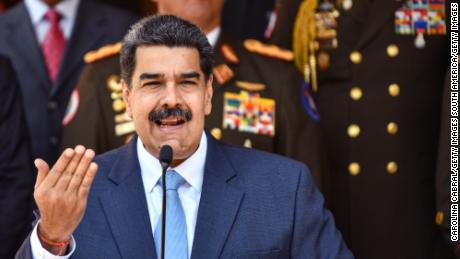 CARACAS, VENEZUELA - MARCH 12: President of Venezuela Nicolas Maduro speaks during a press conference at Miraflores Government Palace on March 12, 2020 in Caracas, Venezuela. Maduro announced a travel ban for travelers flying in from Europe and Colombia and restricted gatherings and massive events in an attempt to stem the proliferation of the COVID-19 pandemic. Maduro also confirmed there are no cases in Venezuela. (Photo by Carolina Cabral/Getty Images)