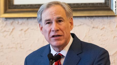 Texas Governor Greg Abbott delivers an announcement in Montelongo&#39;s Mexican Restaurant on Tuesday, March 2, 2021, in Lubbock, Texas. Abbott announced that he is rescinding executive orders that limit capacities for businesses and the state wide mask mandate. 