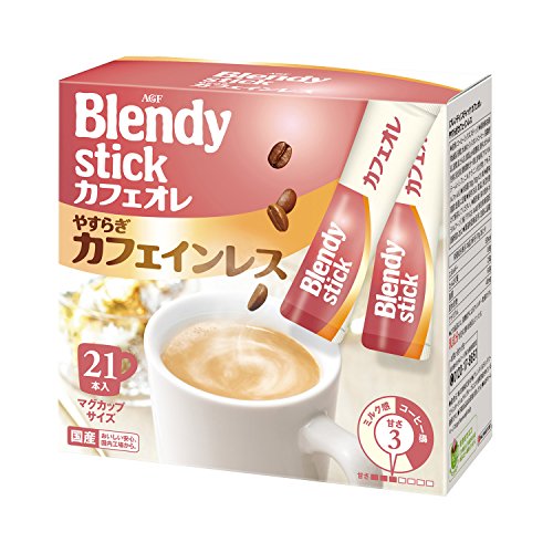 AGF ブレンディ スティックカフェオレ やすらぎカフェインレス 21本