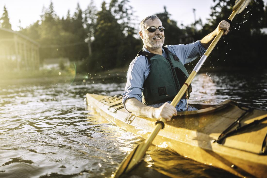 man in kayak