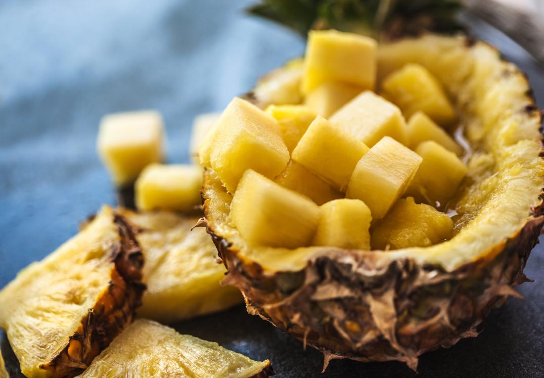 chunks of pineapple which are a good source of Manganese. 