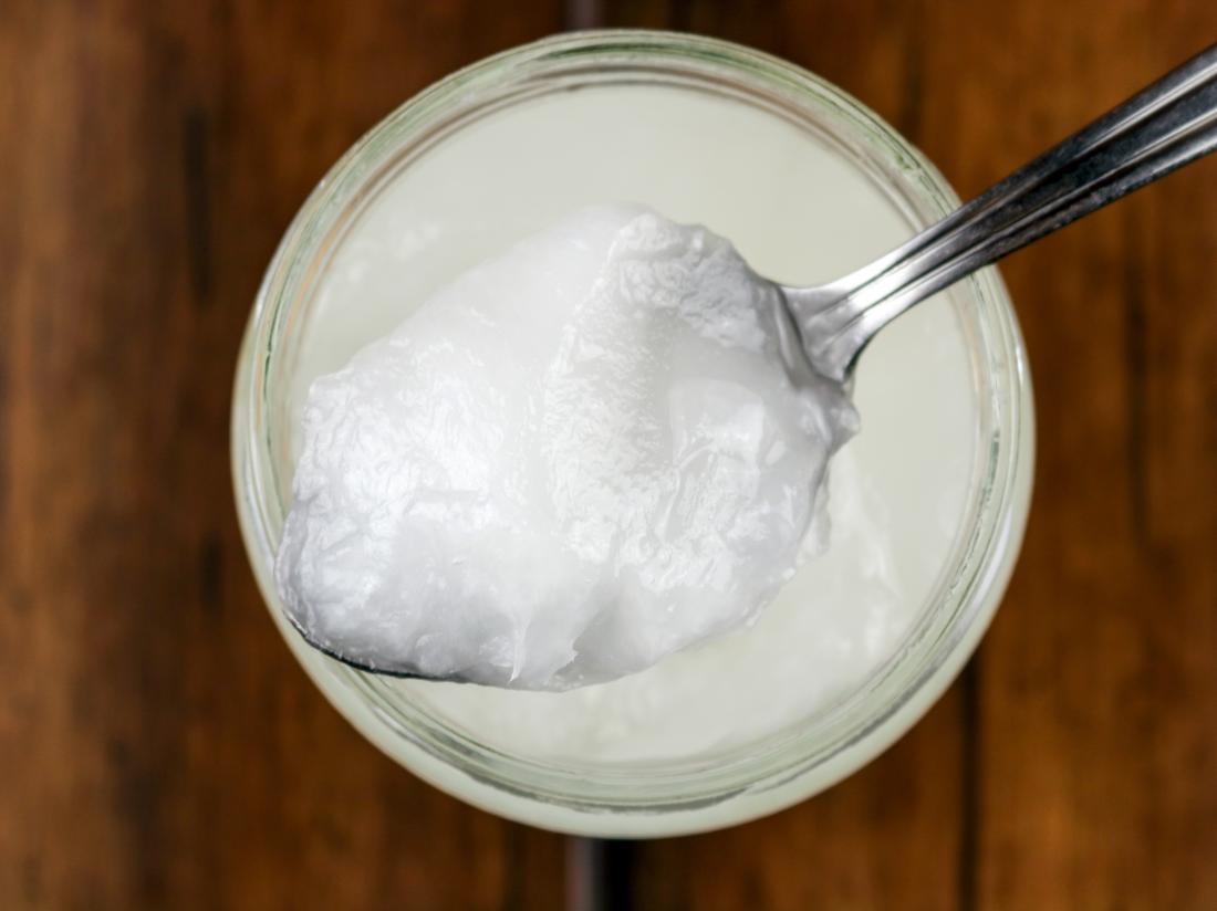 a jar of coconut oil.