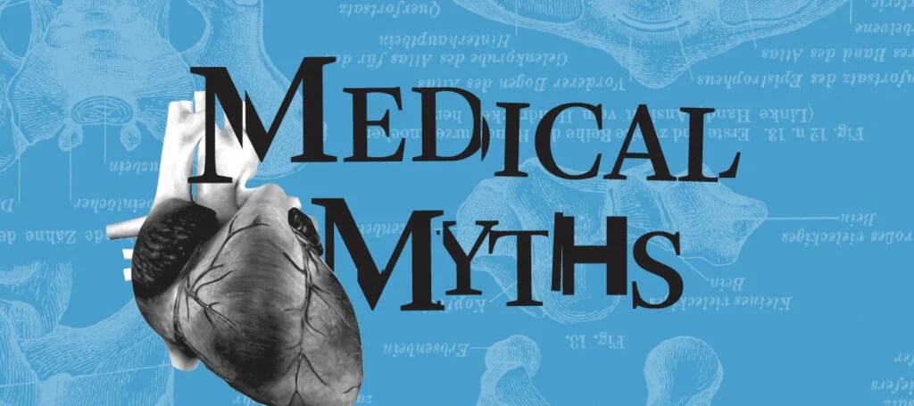 Medical Myths logo with anatomically correct heart