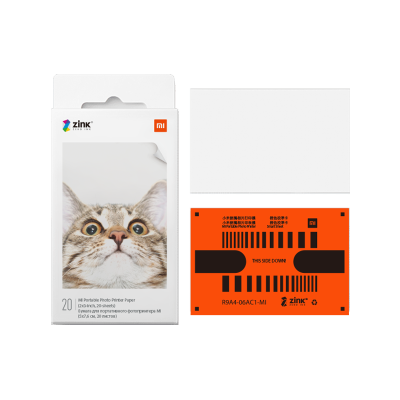 Mi Portable Photo Printer Paper (2x3-inch, 20-sheets) White Standard