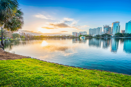 Lake Eola Park, Orlando, Florida, USA