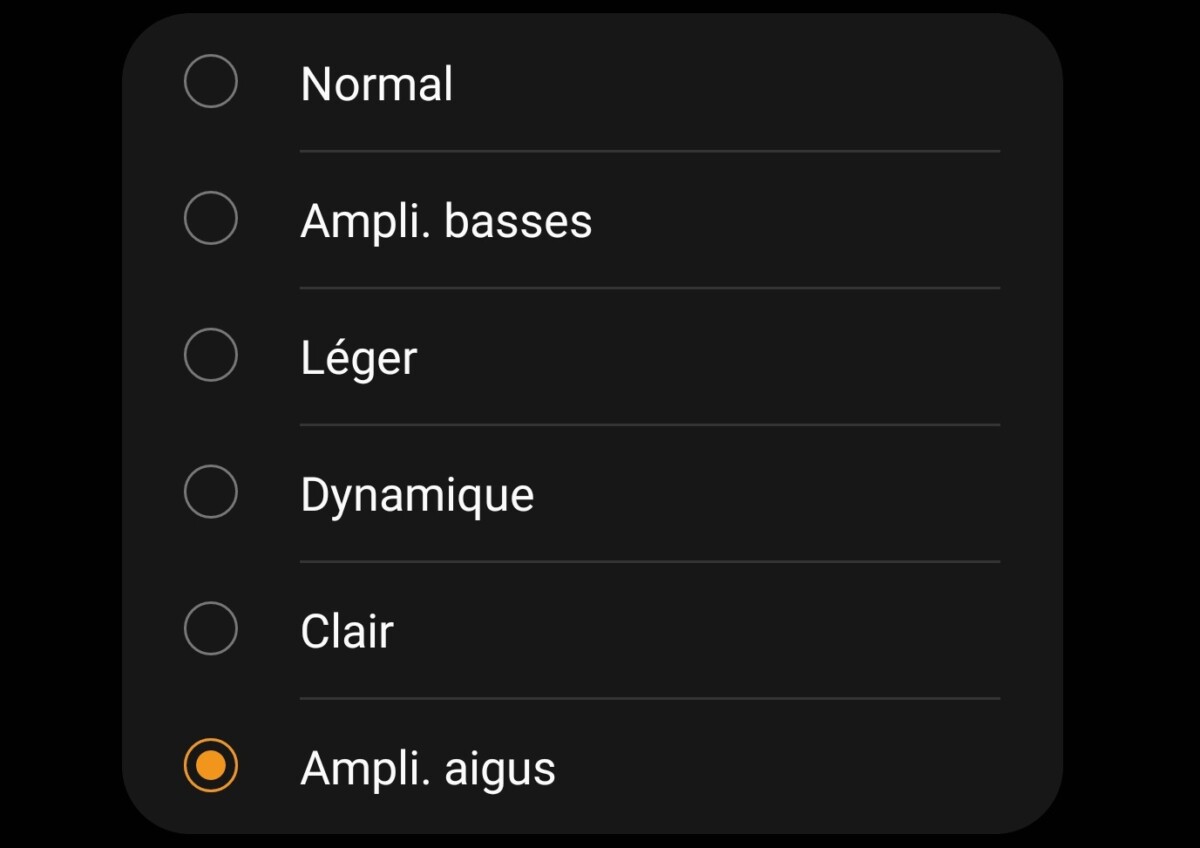 Les presets d'égalisation des Samsung Galaxy Buds Pro