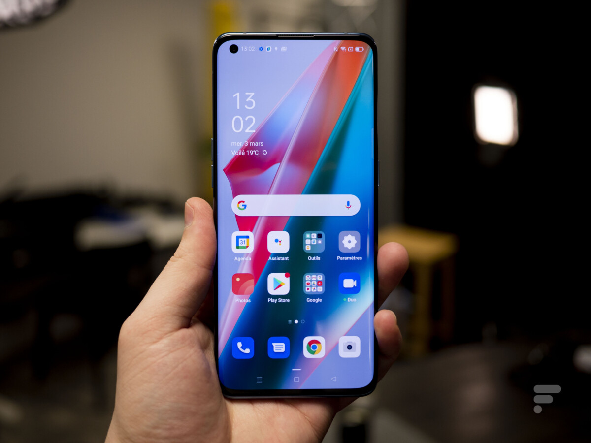 L'écran de l'Oppo Find X3 Pro