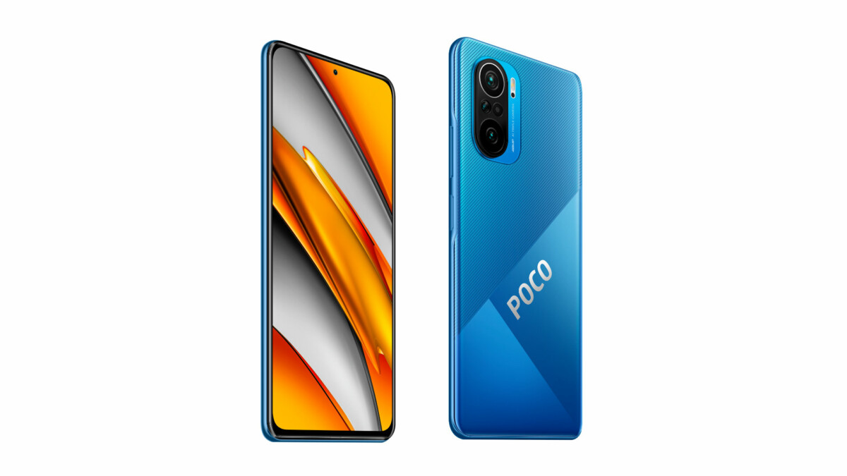 Le Xiaomi Poco F3 en bleu