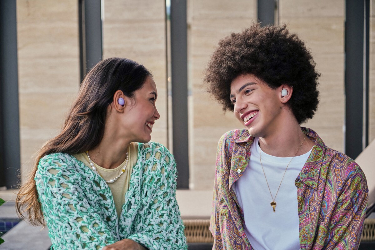 Les Galaxy Buds 2 une fois portés