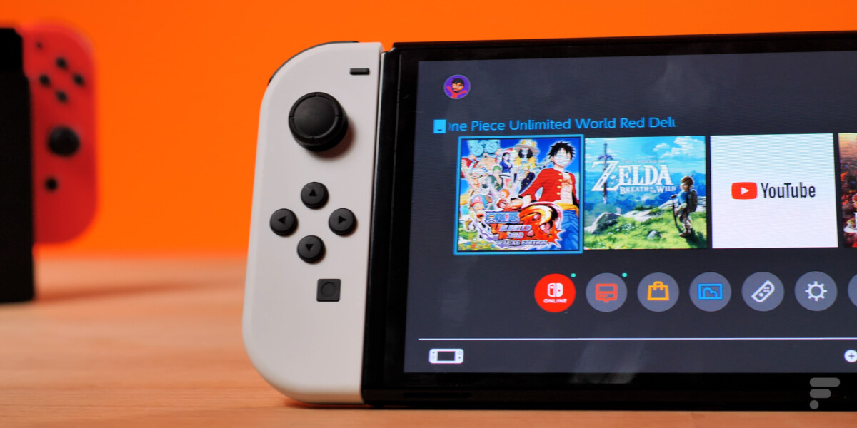 Moitié gauche de la Nintendo Switch OLED