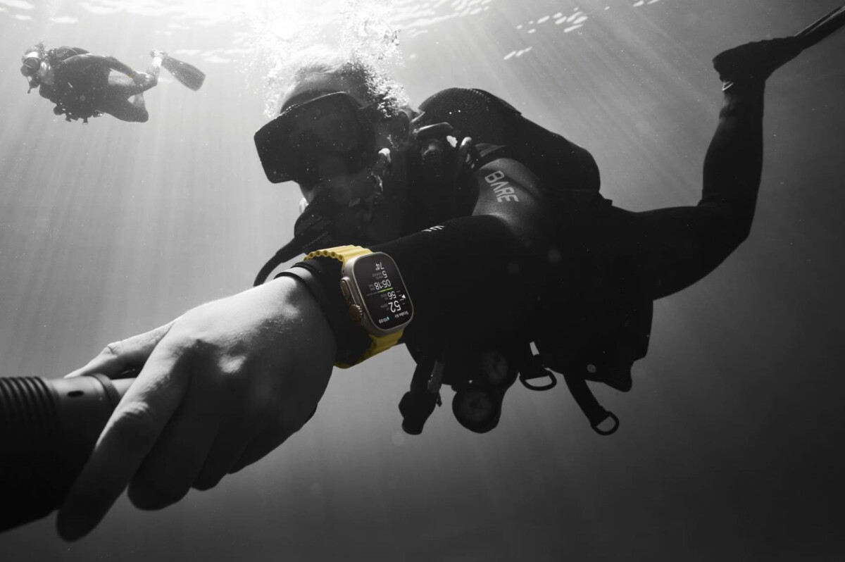 L'Apple Watch Ultra avec bracelet Ocean