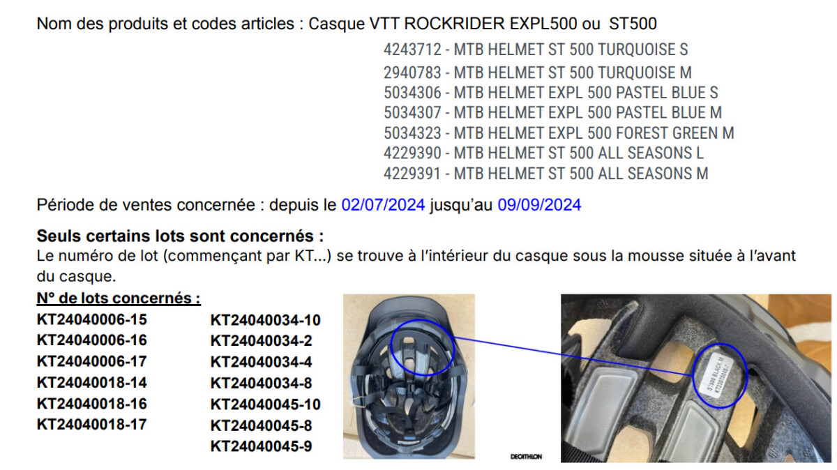 casque vélo decathlon rappel