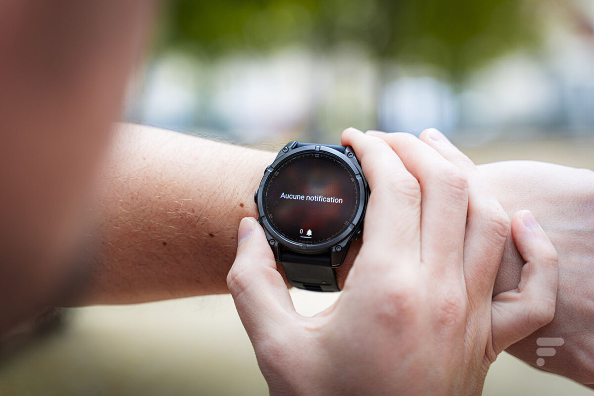 L'écran de notifications de la Garmin Fenix 8