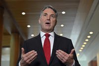 Australia's Deputy Prime Minister Richard Marles speaks at Parliament House in Canberra